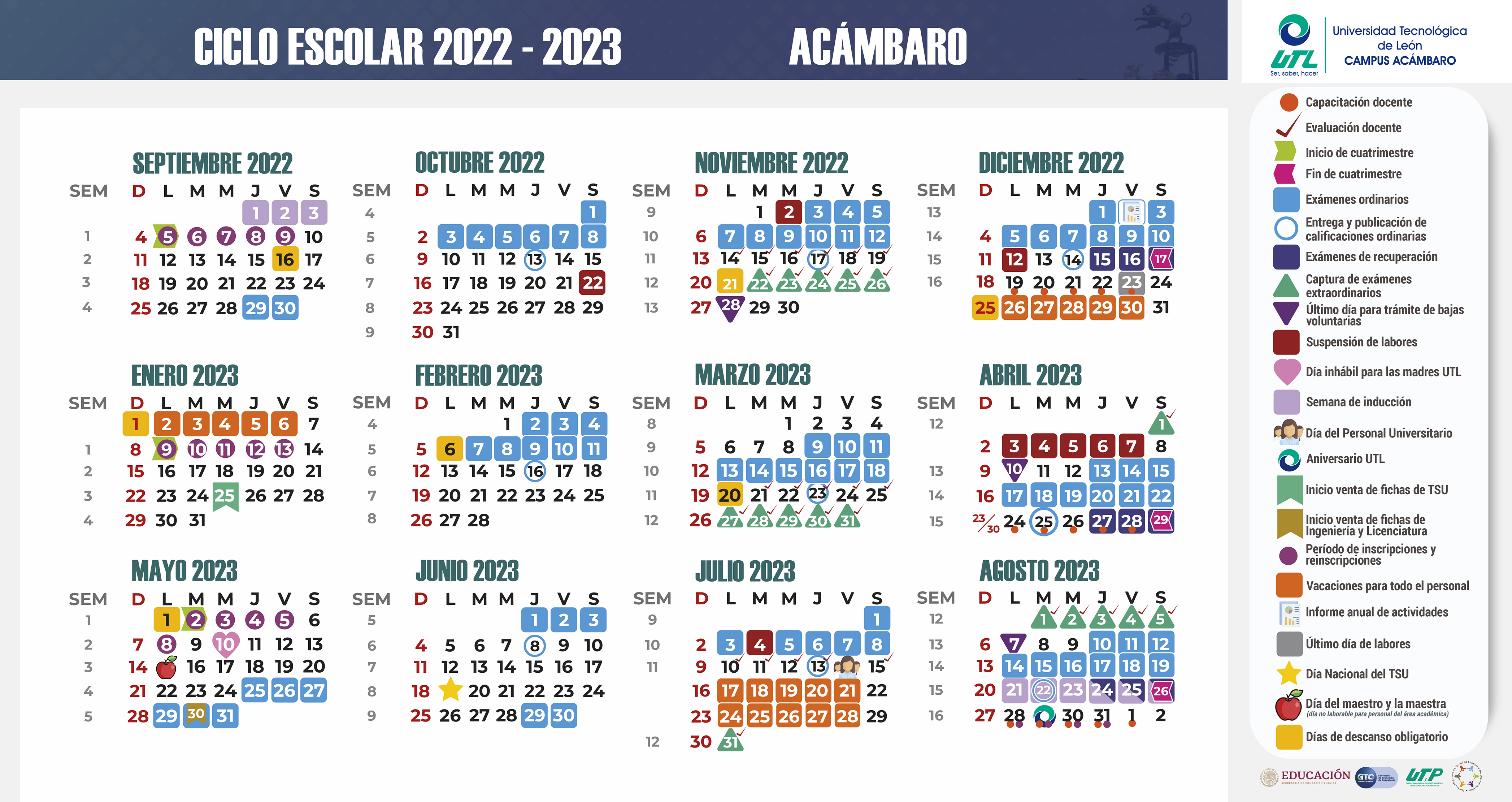 Calendario Escolar UAS